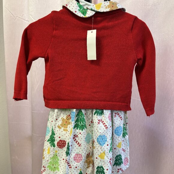 🎄 Goodlad Toddler Girls’ Christmas Dress & Cardigan Set – Size 18 Months – NWT - Picture 3 of 4